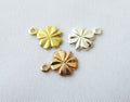 500pcs/pack Tiny Four Leaf Clover End Charm 6mm Brass Findings