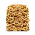 7*17mm 1.6mm Long O Middle Embossed Chain 18k Plated Fashion Necklace Find Jewelry Making Accessories