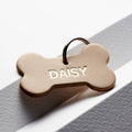 Genuine Leather Dog Name Tags Custom Dog Tag Blank Dog Tag Necklace Bone Shape Pet Collar Name Plate