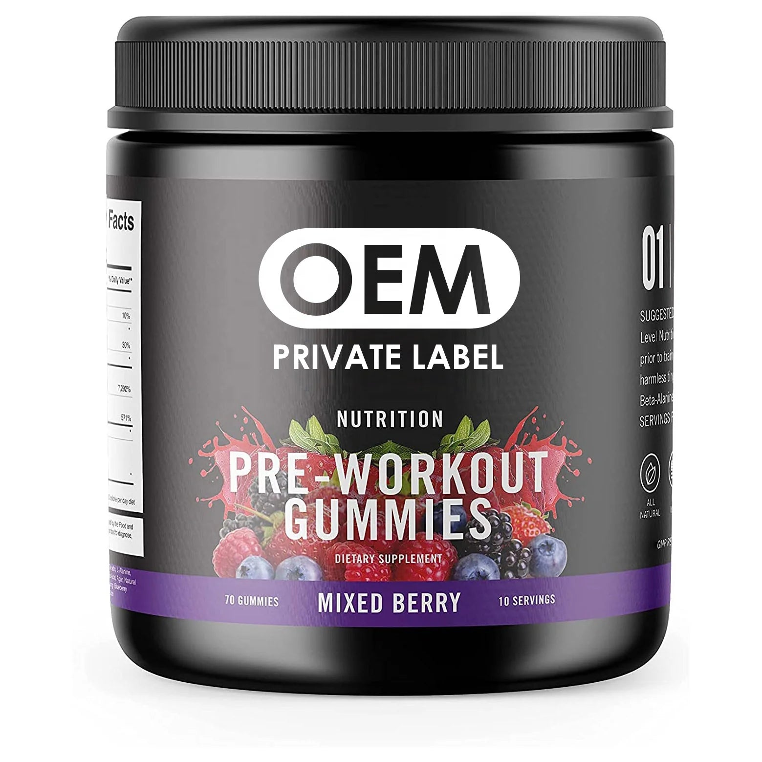 OEM Pre Workout Energy Gummies Creatine Preworkout Gummies BCAA Gummies Gym Fitness Equipment Weight Gain Pill Provide Energy