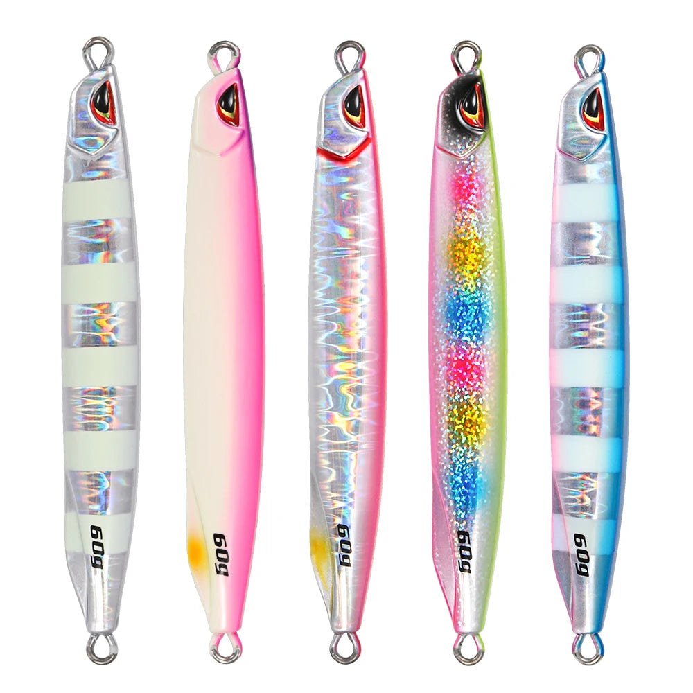 Jigging Pro 40g 60g 80g Long Cast Metal Jigs Saltwater Fishing Bait Pesca Jigging Lure for Seabass