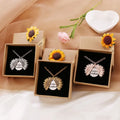 SC Hot Selling Openable Antique Gold Sunflower Locket Necklace Double Sided Engraved You Are My Sunshine Necklace for Girlfriend
