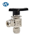 HAL-LOK JTK-04 304 316 Stainless Steel 1/4" OD Tube Double Ferrule Right Angle Pattern 2-Way Manual Ball Valve for Gas 0-21MPa
