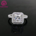 2 Carat square Shape D Vvs Clarify  Gra Certificated Moissanite Fine Jewelry Women 14K Soild Gold Princess Cut Moissanite Ring