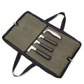 Wholesale Custom Duty Waxed Canvas Tool Knife Zipper Bag Knives Portable Chefs Knife Bag