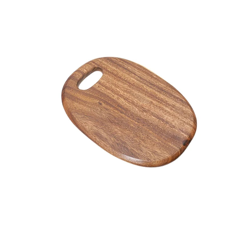 Kitchen Eco-friendly  Oval Acacia Wood Wooden Bamboo Chopping Board Cheese Cutting Board with Handle