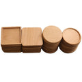 Factory Cup Mat Bulk Natural Wooden Coasters with Laser Engraving Logo Wood Coasters Walnut Bamboo Custom Logo Square Blank Gift