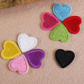 Small Size 2.1cm Embroidery Heart Shape Patches Iron on Embroidered Heart Patch