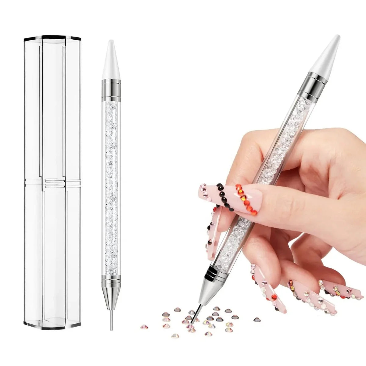 Factory Art Nail Design Wax Pencil Rhinestone Picker Manicure Salon Dotting Pen Diamond Painting Tools
