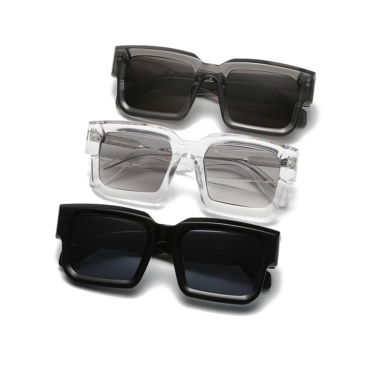 High-quality Newest Fashion Eyewear  Colorful Acetate CR39 Lens Square Oversized Sunglasses Women Ready to Ship