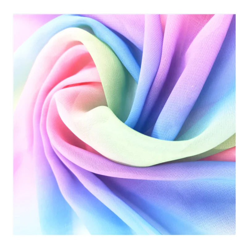 Fashion Show Digital Printed Polyester Square Hijab Islamic Women Tudung Chiffon Scarf Floral Pattern Summer Outdoor Activities