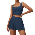 Women's Cloudy Breathable Outdoor Sports Set Short Skirt With Covered Buttocks and Waist Sexy Fitness Tennis Skirt