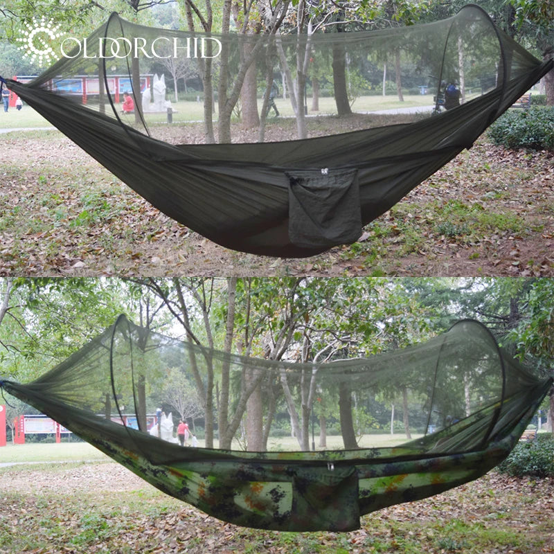 Outdoor Camping Hammock Tent with Mosquito Net Hot Selling Fully Automatic Adult Portable