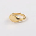 Cheap Women Jewelry Polished Stainless Steel Oval Shape Signet Ring
