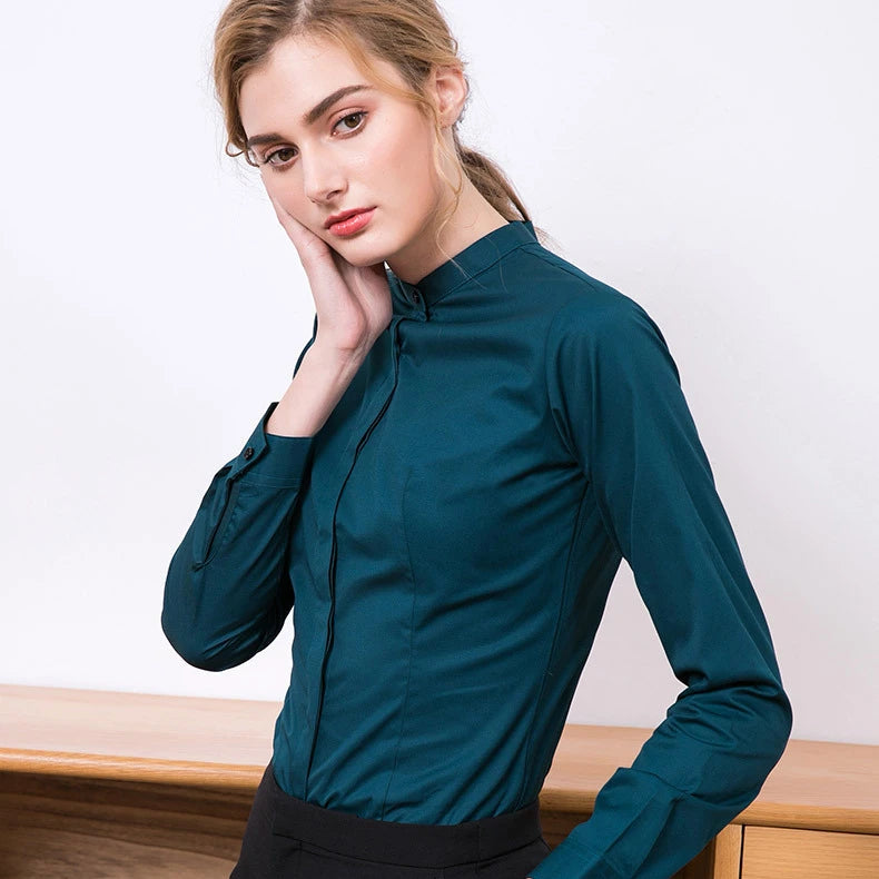Women's Shirts Long Sleeve Spring and Autumn Professional Formal Work Clothes 2026 New Cargo  OL Slim Shirts