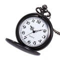 Smooth Classic Gift Men Laser Engraving  Pure Alloy Case Gold Black Silver Japan Quartz Personalized  Custom Pocket Watch
