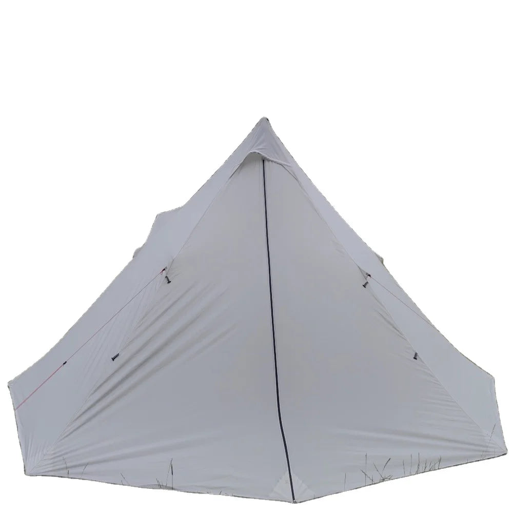 2-4 Person Camping Ultralight Pyramid Tent Ultralight Backpack Tent Hexagonal Outdoor Teepee Tent