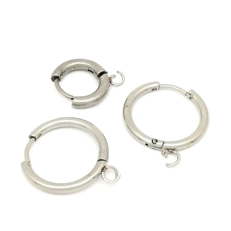 Stainless Steel Painless Ear Clip 17/18mm Earring Without Hole Ear Clip Jewelry Findings