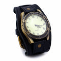 New Fashion Accessories Personalized Versatile Leather Bracelet Watches Retro Quartz Watch Men's Leather Bracelet