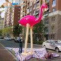 Modern Cartoon 5m High Giant Pink Flamingo Inflatable Balloon 210d Oxford Cloth Digital Printing Electric Air Pump Advertising