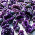 Healing Crystals Stones Hand Carved Uruay  Amethyst Cluster  Heart Smile Geode Sophere Ball   for Home Decor