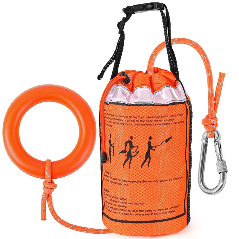 Water Rescue Throw Bag for Kayaking Safety Polyester Material Portable Floating Equipment for Raft and Boat