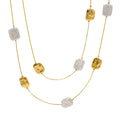 New Original Design Trendy Link Chain Stacked Natural Baroque Pearl 18K Gold Plated Necklace for Women Jewelry Customized