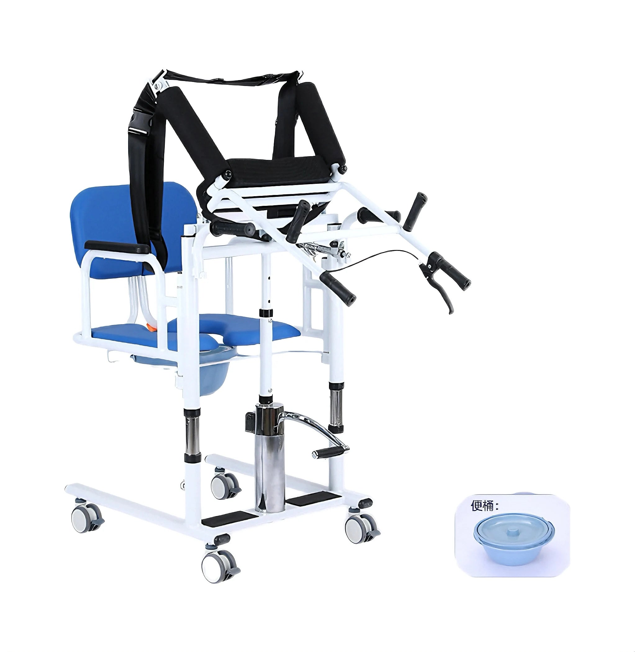 Portable patient lifter hoist hand lift moving chair Transfer lift commode chair for elderly