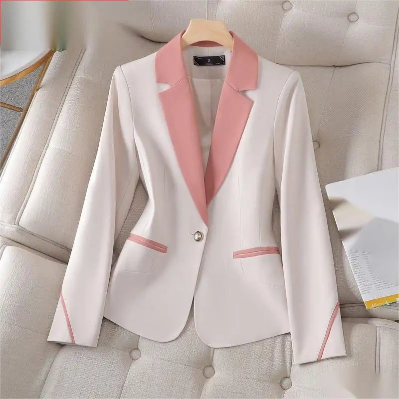 S-4XL Professional Small Suit Women's Long Sleeved Formal Coat Work Clothes Top blazer