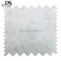 Herringbone Shape White Color Marble Natural Stone Mosaic Artwork Self Adhesive Sticky Tiles