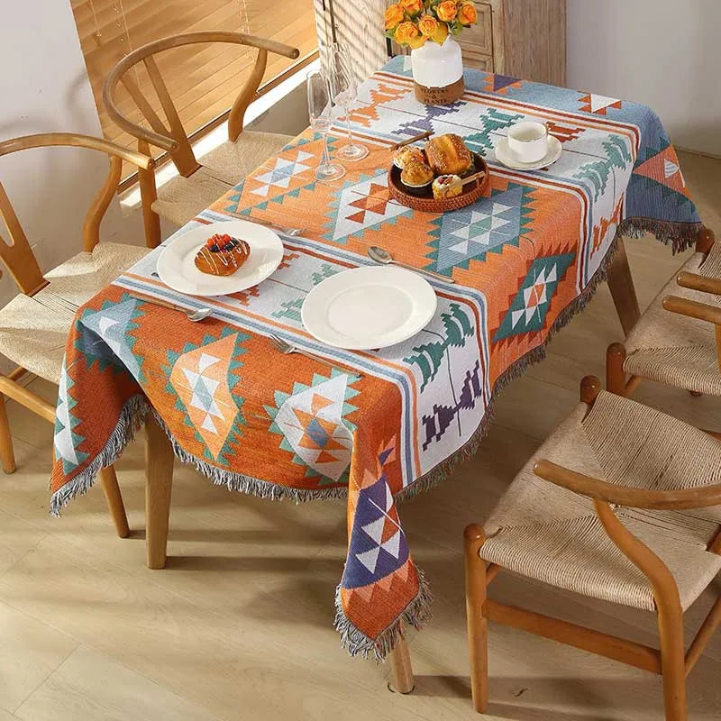 Moroccan  Egg Roll Table Tablecloth Cover Cloth Dust Cloth Decorative Cloth Outdoor Camping Blanket