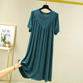 Cool Summer with Short Sleeves Loose Show Thin Woman Oversize Long T-shirt Dress Is Thin