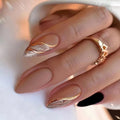 Wholesale Price Luxury French Style Nails Art Acrylic Pointed Artificial Fingernails False Nails 24pcs Press on Nails