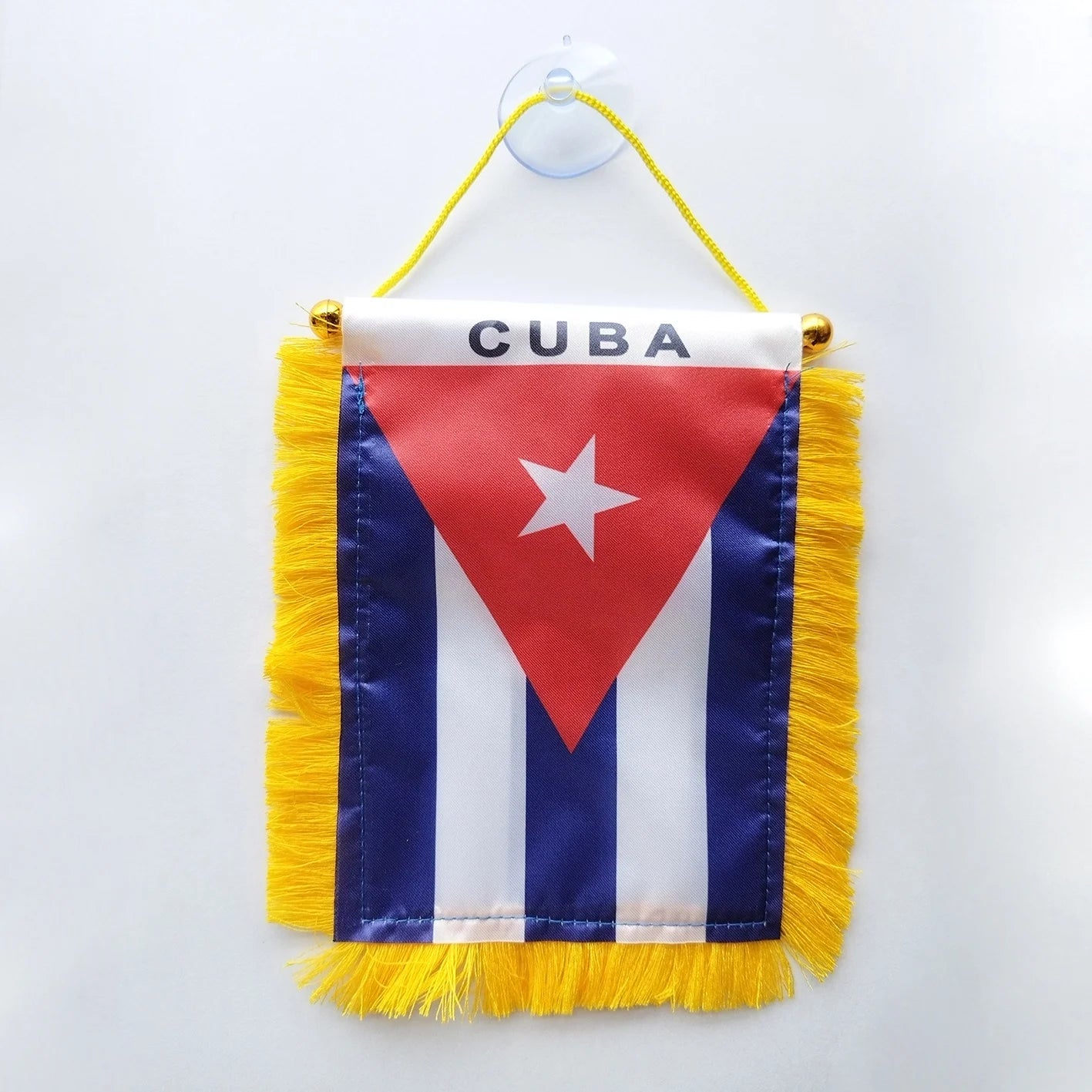 Custom Printed Mini Hanging Pennants Banner Suction Cup Car-Cuba Car Flags