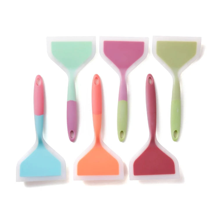 Multi-Color Food Grade Silicone Turner Cooking Spatula Utensils Burning Shovel for Kitchen Wok Spatula Accessories