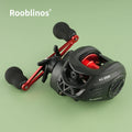 [Germany Stock] Rooblinos AC Waterdrop Reel 7.2:1 Gear Ratio Left Hand Aluminum Nylon Baitcasting Reel for Lake River Stream