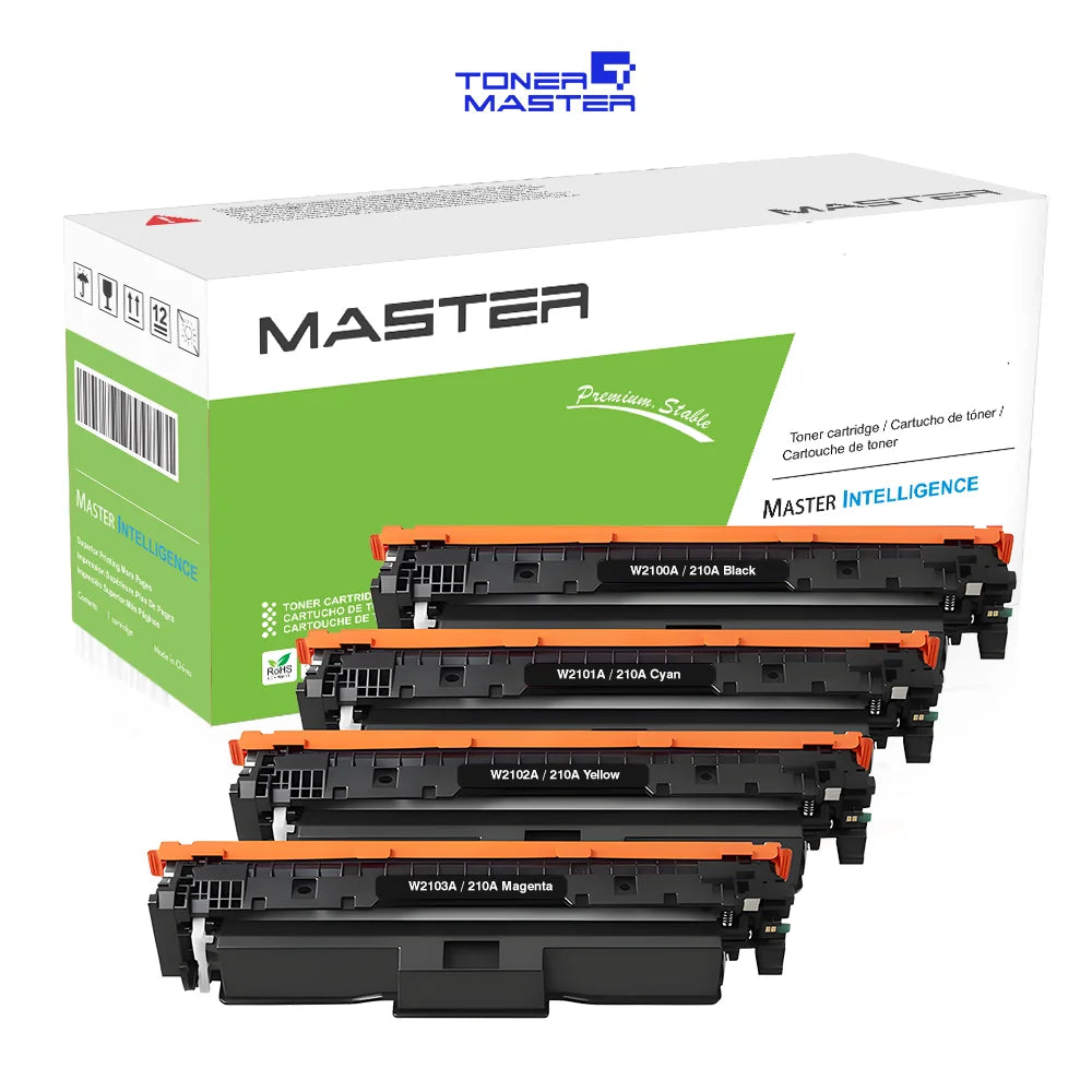 Premium 210A Master Color Toner Cartridge Compatible with HP 4201 MFP 4301 Models W2100A W2101A W2102A W2103A