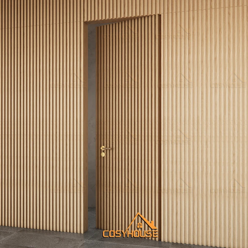 China Top Manufacturer Modern Concealed Door Wooden Hidden Interior Flush Door Design Minimalist Invisible Wall Door