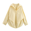 2025 Spring/Summer New Women's Batwing Sleeve Long Loose Single-Button Blouse