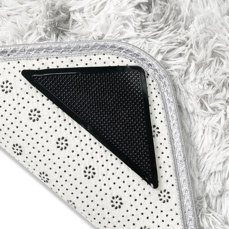 Reusable Corner Area Carpet Rug Grippers Rubber Anti Curling Non Slip Skid Pads