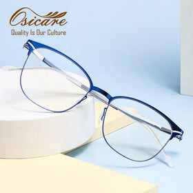 High Quality Myopia Stylish Eye Glasses Custom Eyewear Manufacturing ODM Spectacle Metal Screwless Men Eyeglasses Optical Frames