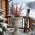 Resin Winter Garden Urn Planter Shell Engraved Hand-painted Fashion European Flower Pot Decorative Snowy House Courtyard