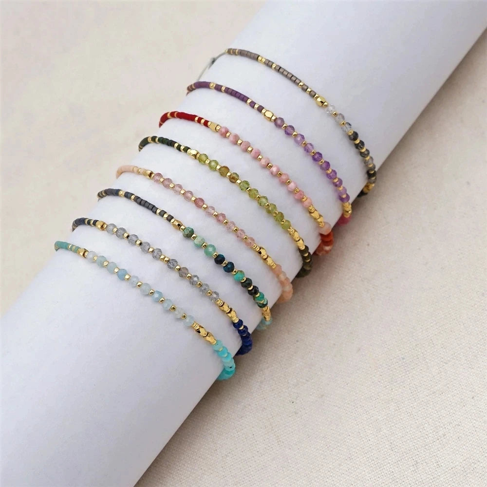 Simple Bracelet Miyuki Bead Bracelets for Women Friends Gift Boho Natural Stone Pulseras Jewelry Adjustable Armband