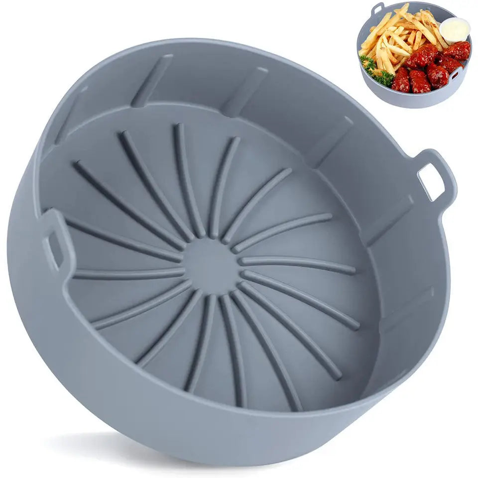 New Fryer Liners for Air Fryer 2024 Hot Goods Europe Top Seller BPA Free 7.5inch Silicone Air Fryer Pots