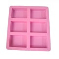 Custom Silicone Soap Mold 6 Holes Rectangle Baking Mold Cake Pan Biscuit Chocolate Mold for Homemade Craft