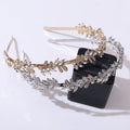 SLBRIDAL Alloy Rhinestone Crystal Cubic Zirconia Bridal Tiara Princess Crown Wedding Hair Accessories Women Dress Prom Jewelry