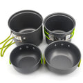 Hot Portable Outdoor Camping and Hiking Cookware Set Gas-Fueled Survival Emergency Kit with 1L Capacity Bag Packed