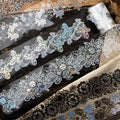 2m  Length/Roll Pet Adhesive Tape Lace Series Hot Silver Retro Hand Account Material Decoration 6 Models
