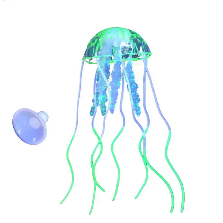 Artificial Jellyfish Swim Aquarium Decoration Fish Tanks Accessories Luminous Ornament Landscape Silicone Glowing Jellyfish
