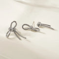 Dazan Autumn New 18k Gold Plated Hypoallergenic Stainless Steel Classic Bow Butterfly Kink Twist Earrings Trend Luxury Jewelry